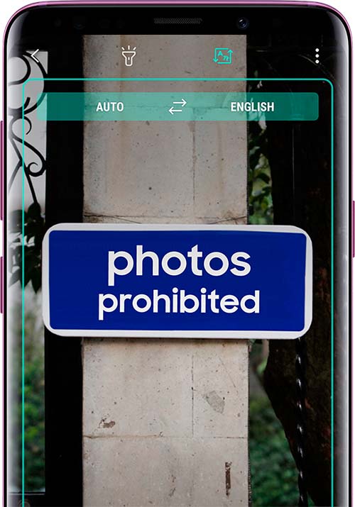 cámara traductor Galaxy S9