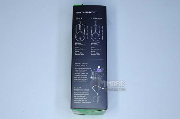 lateral explicaciones caja Razer Viper Mini