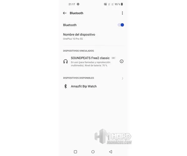 conectividad Bluetooth auriculares con OnePlus 10 Pro