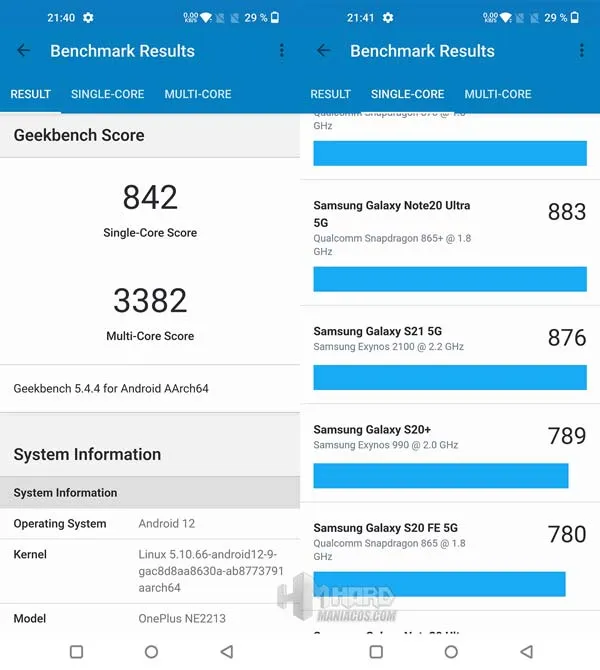 OnePlus 10 Pro test Geekbench 2
