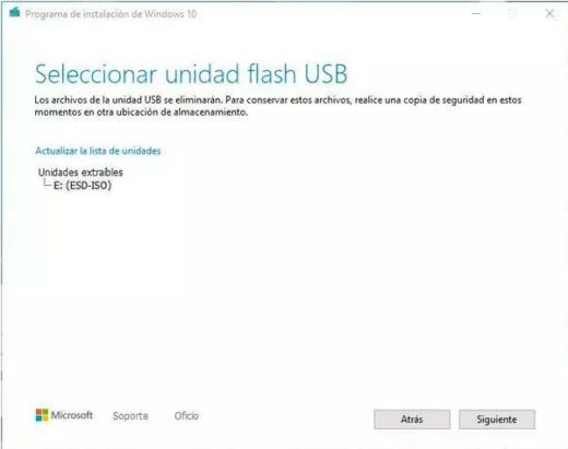 windows 10 para formatear desde usb