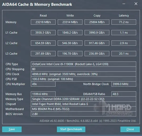 test Aida64 RAM PC Deep Gaming Covenant