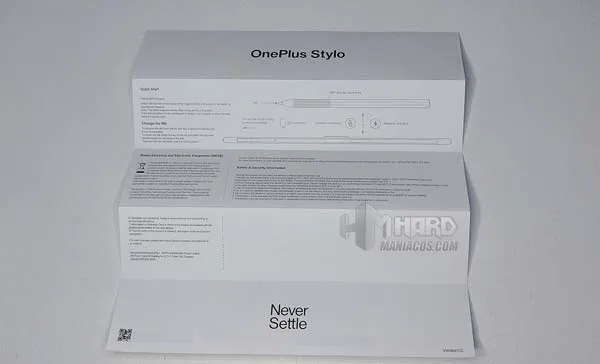 cara 1 manual lapiz OnePlus Stylo White