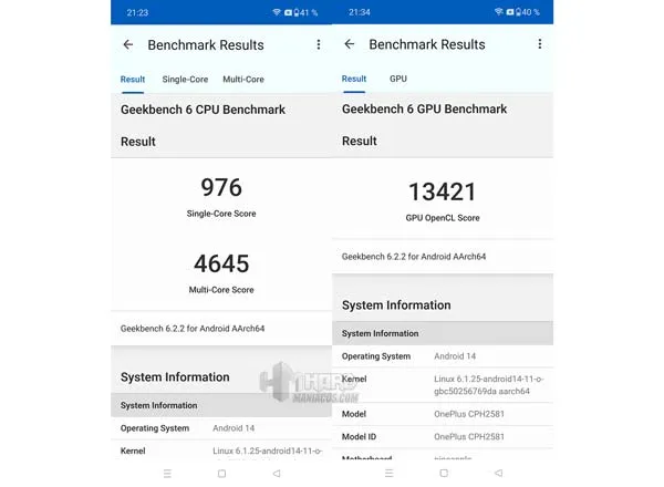 test GeekBench OnePlus 12