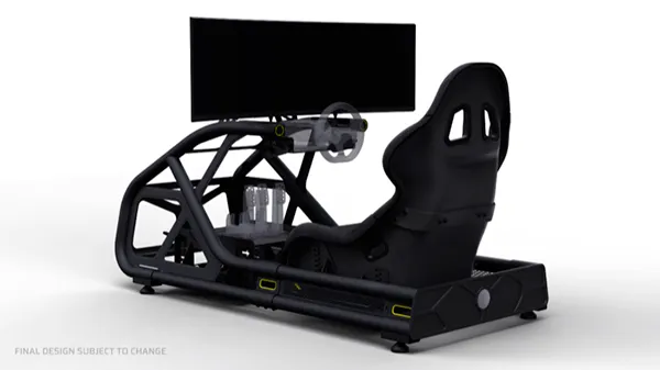 cabina simulador carreras Corsair en Computex 2024