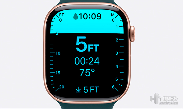 app Oceanic mediciones acuaticas Apple en Watch 10