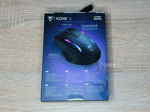 parte de atras caja Turtle Beach Kone II