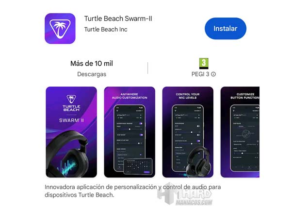 descarga app Swarm II en movil de auriculares Turtle Beach Stealth 600 Gen 3