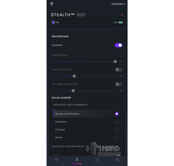 ajustes microfono app movil auriculares Turtle Beach Stealth 600 Gen 3