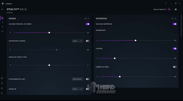 ajustes sonido software auriculares Turtle Beach Stealth 600 Gen 3